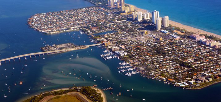 Image of Sky View of city Harbor